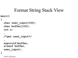 Format String Stack View