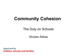 Community Cohesion - Association of Muslim Schools