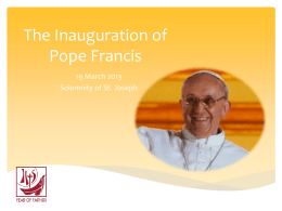 The Installation of Pope Francis I