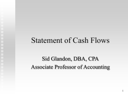 Statement of Cash Flows - University of Texas at El Paso