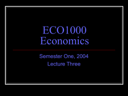 ECO1000 Economics - University of Southern Queensland