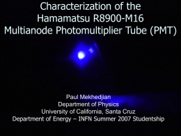 Study and characterization of a multianode photomultiplier