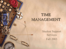 TIME MANAGEMENT - Arizona Western College