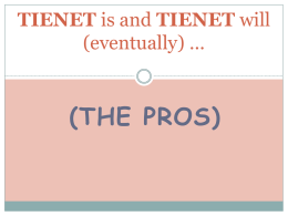 TIENET will… - AVRSB Learning Portal