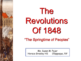 The Revolutions of 1848 - School District of Rhinelander