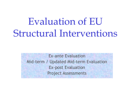Evaluation of EU Structural Interventions