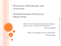 Financial Strategies and accounts Understanding Financial