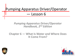 Pumping Apparatus Driver/Operator