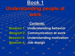 Book 1 Understanding people at work