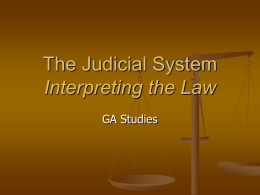 The Judicial System