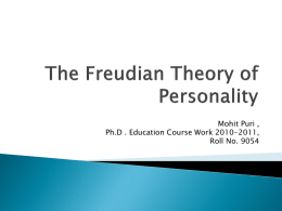 The Freudian Theory of Personality