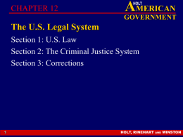 The U.S. Legal System