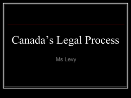 Canada’s Legal Process