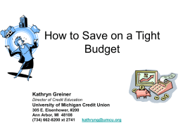 How to Save on a Tight Budget
