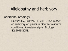 Herbivory and predation - Nevada Agricultural Experiment