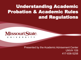 Understanding Academic Probation & Academic Rules and
