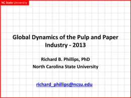 Global Dynamics of the Pulp and Paper Industry