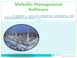 Mahallu Management Software