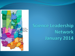 Science Leadership Network January 2014