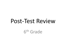 Post-Test Review - Kenston Local Schools