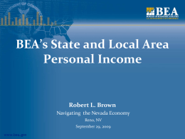 Tracking Personal Income for Metropolitan Areas