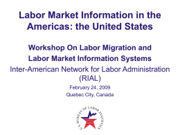 Labor market information in the Americas: The United States
