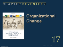 Organizational Change - University of Winnipeg