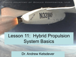 Lesson 11: Hybrid Propulsion System Basics