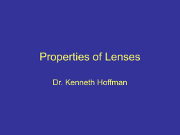 Properties of Lenses - Seton Hall University