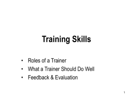 Training Techniques III