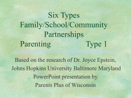 Parenting Type 1 - Parents Plus
