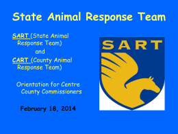 State Animal Response Team - Centre County, PA