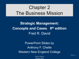 Strategic Management Concepts & Cases Eighth Edition Fred