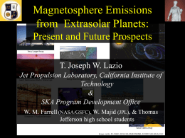 PowerPoint Presentation - Radio Search for Extrasolar Planets