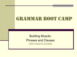 Grammar Boot Camp - Downtown Magnets High School