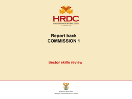 High Level Summary of Production of Professionals HRDC