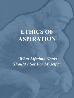 Ethics of Aspiration - University of Kentucky