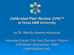 Calibrated Peer Review (CPRTM)