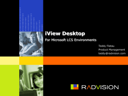 iVIEW Desktop Sales Presentration
