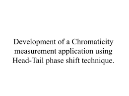 Development of a Chromaticity measurement application
