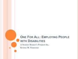 Improving the Employment Rate of People with Disabilities