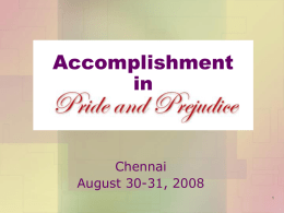 Accomplishment in Pride & Prejudice