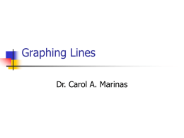 Graphing Lines - Barry University