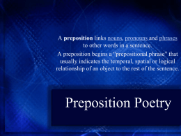Preposition Poetry - Northeast Metro 916 Intermediate
