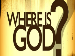 Where is God Poem - Children and Youth