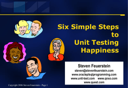 Six Steps to Unit Testing Happiness