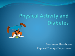 Physical Activity and Diabetes