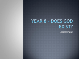Year 8 – Does God Exist?