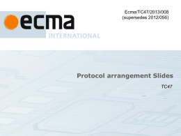 Protocol arrangement slides (supersedes 2012/056)