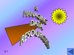 8. MANAGING DATA RESOURCES